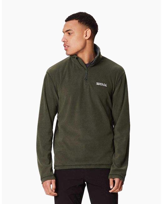 Regatta Green Great Outdoors Thompson Half Zip Fleece Top for men