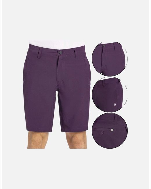 Hurley Green Shorts Chino Polyester Regular Casual Summer Holiday Half Pant New for men