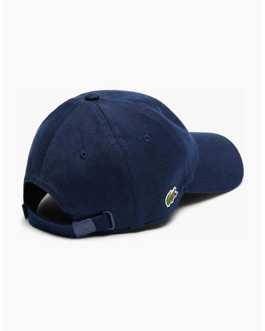 Lacoste Blue Cotton Twill Baseball Cap