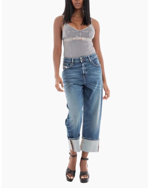 DIESEL Blue 1999 007L1 Denim Jeans Loose Fit Mid Waist Straight Leg Pants