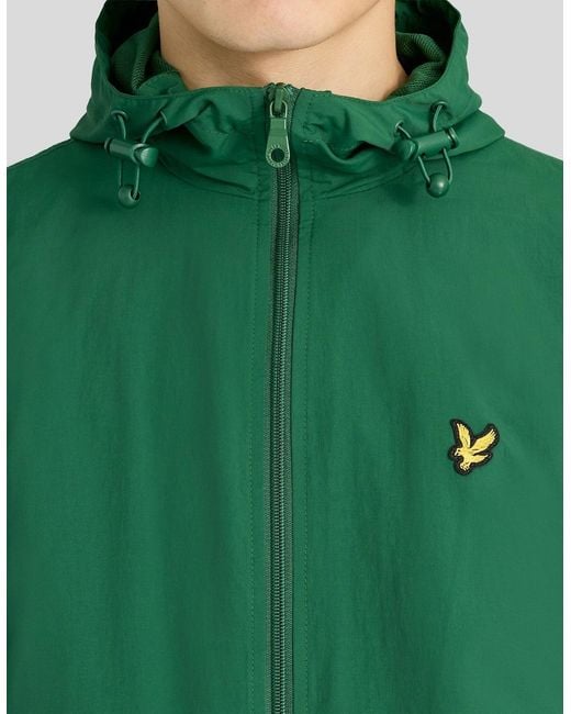 Lyle & Scott Green Water Resistant Hooded Jacket for men