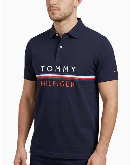 Tommy Hilfiger Blue Polo T Shirts Casual Cotton for men