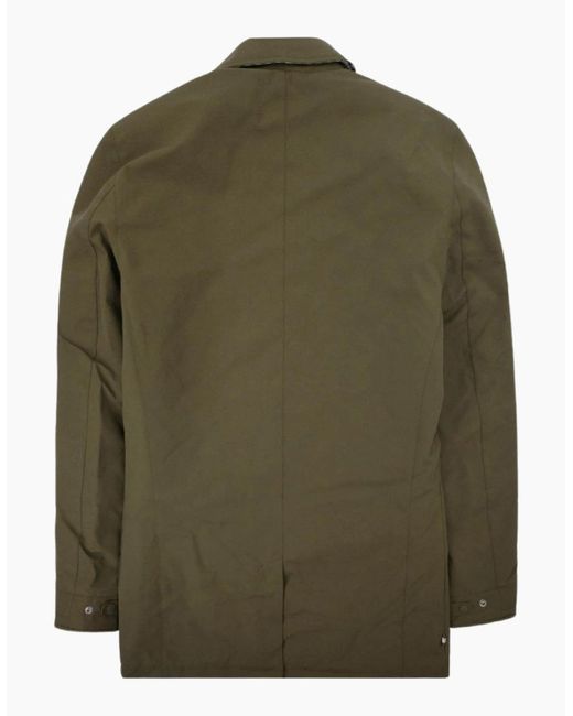 Aquascutum Green Active Shell Active Mid Trench Army Jacket for men