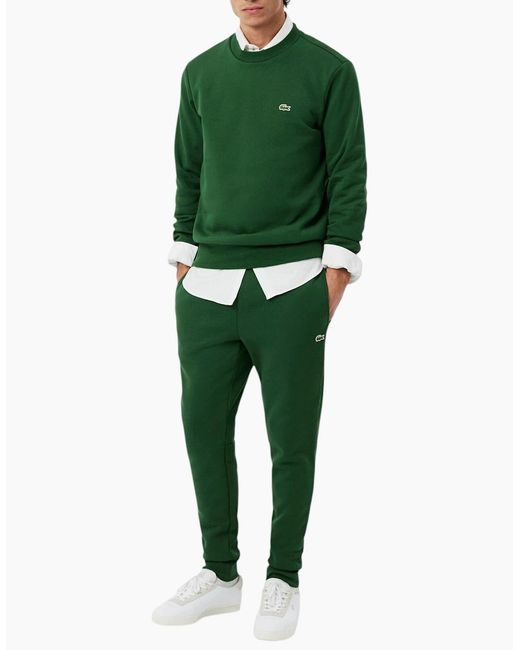 Lacoste Green Sweatpants Slim Fit Joggers Cuffed for men