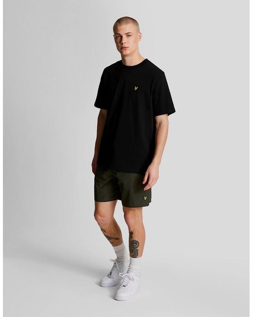 Lyle & Scott Black Plain Swim Shorts for men