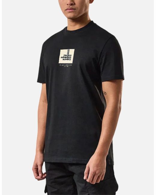 Weekend Offender Black T Shirts 72 Hours Crew Neck Short Sleeve Cotton Summer Tee for men