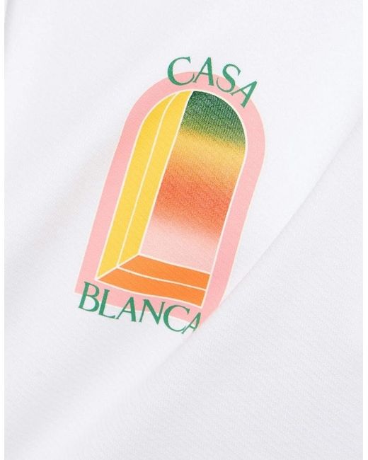 Casablanca White Gradient Arch Logo Hoodie for men