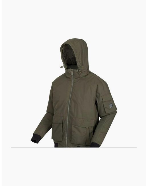 Regatta Green Faizan Hooded Waterproof Jacket for men