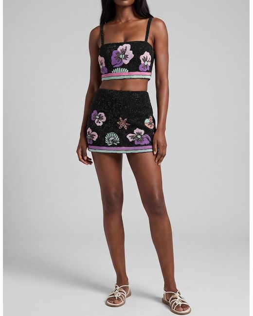 Oceanus Black Tallulah Co-Ord Top