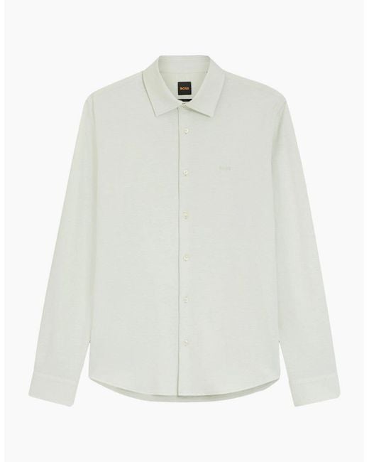 Boss White Boss Mysoft 2 M Shirt 384 Open for men