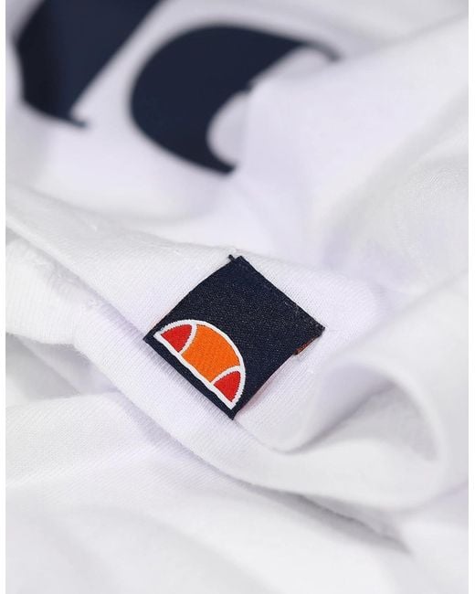 Ellesse White Prado Sl Crew Neck T-Shirt for men