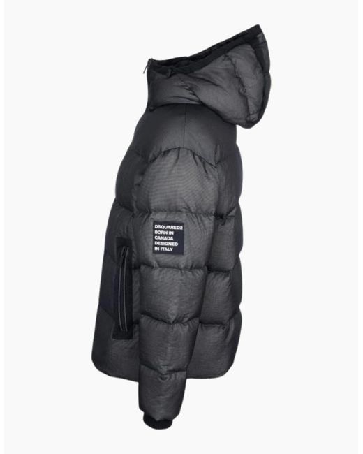 DSquared² Black Faded Puffer Down Jacket for men