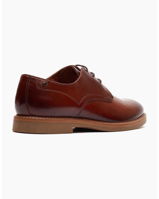 Base London Brown London Strand Lace Up Leather Burnt Tan Lace-Up Shoes for men