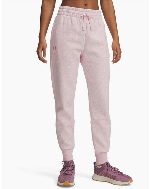 Under Armour Pink Ua Rival Solid Slim Joggers