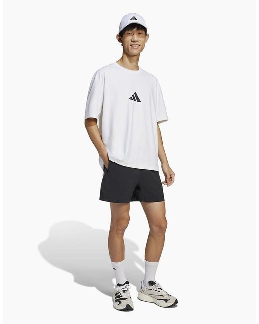 Adidas White Z.N.E. Loose Fit T-Shirt for men