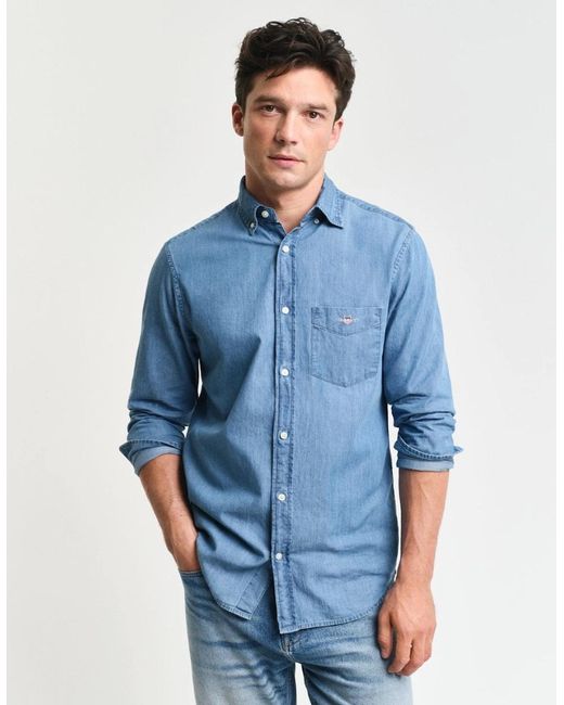 Gant Blue Regular Fit Shirt for men