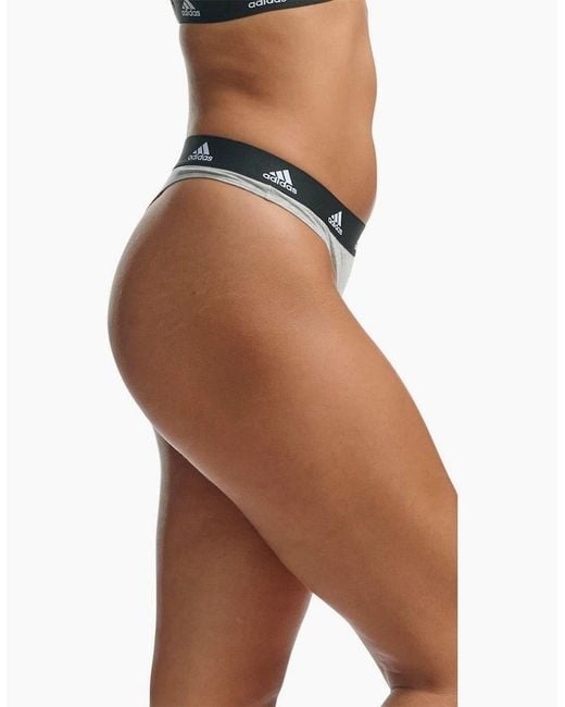Adidas Black 3 Pack Thong