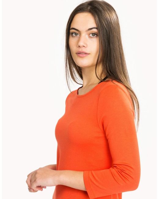 Great Plains Orange Great Plains Joelle Jersey 3/4 Sleeve Dress