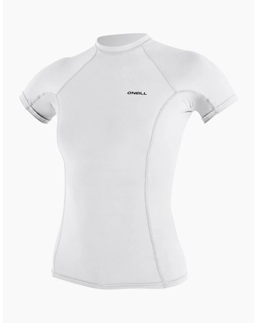O'neill Sportswear White Basic Skins Short Sleeve Rash Vest