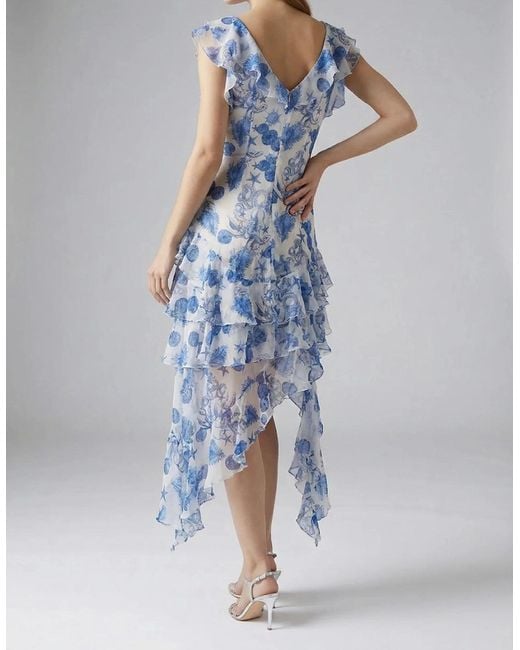 Oceanus Blue Octavia Luxe Split Leg Dress