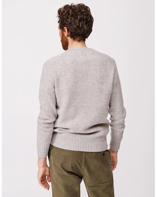 aubi Gray Prestwick Shetland Crew for men
