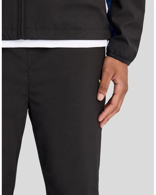 Lyle & Scott Black Sports Panelled Track Pants for men