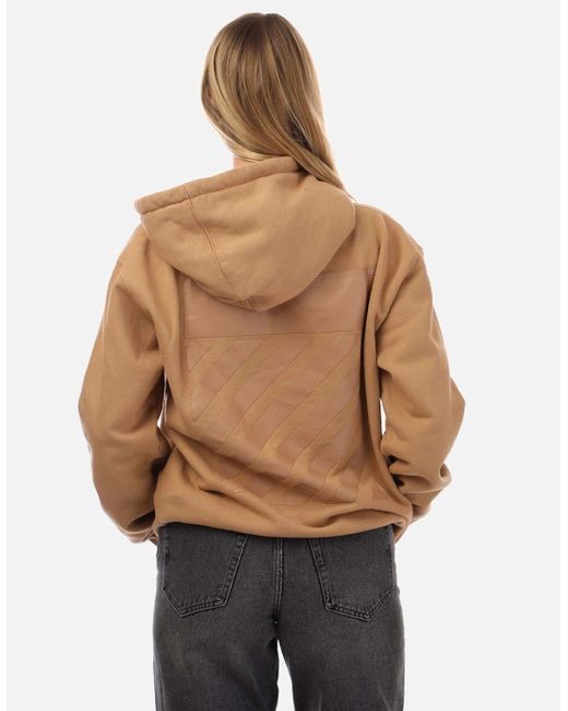 Off-White c/o Virgil Abloh Natural Diagonal Regular Hoodie