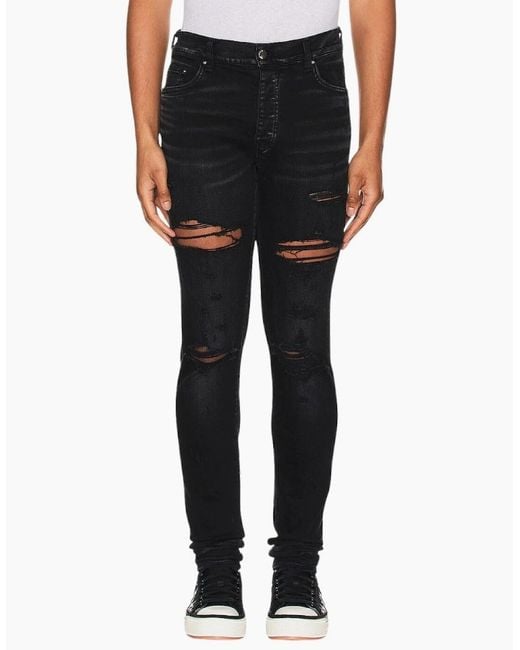 Amiri Black Slim Fit Thrasher Plus Aged Denim Jeans for men