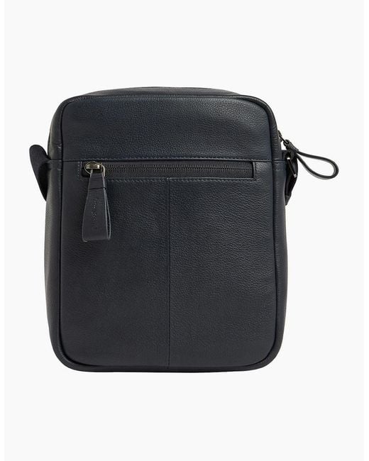 Oliver Sweeney Black Milled Leather Cross-Body Bag for men