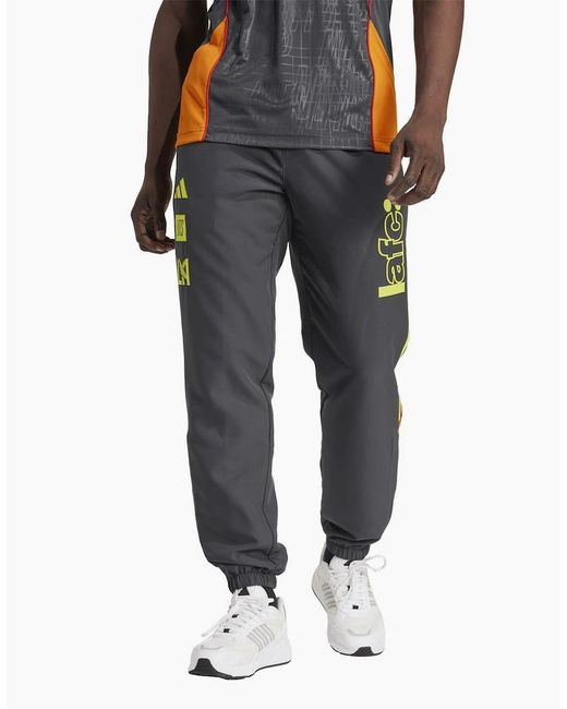 Adidas Blue Lafc Logo Print Slim Track Pants for men