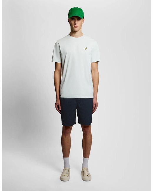 Lyle & Scott White Cotton-Blend Twill Shorts for men