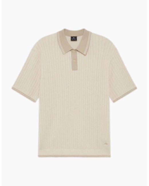 Paul Smith White Ps Contrast Tipped Knit Polo 04 Ivory for men
