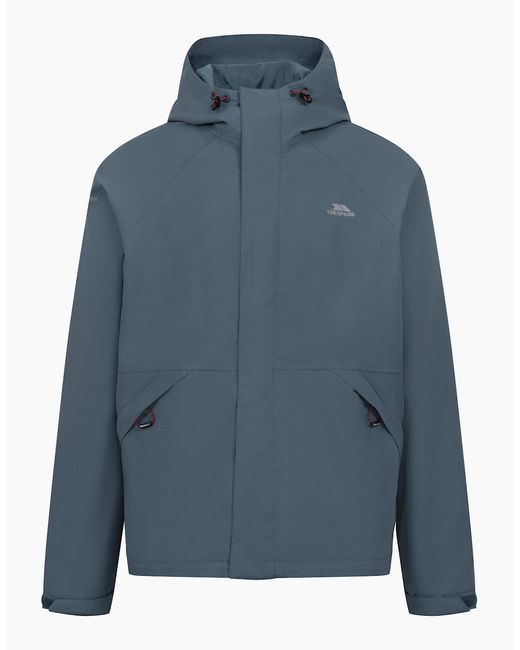 Trespass Blue Bayhead Waterproof Jacket for men