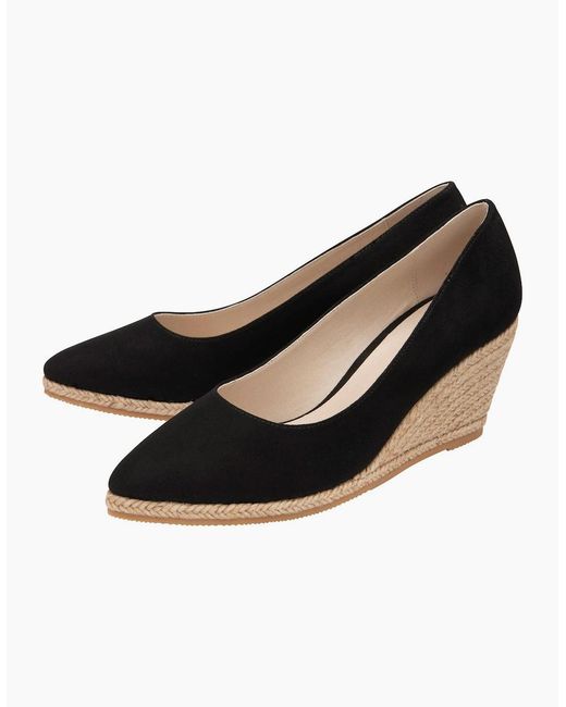 Lotus Black Giselle Wedge Espadrilles