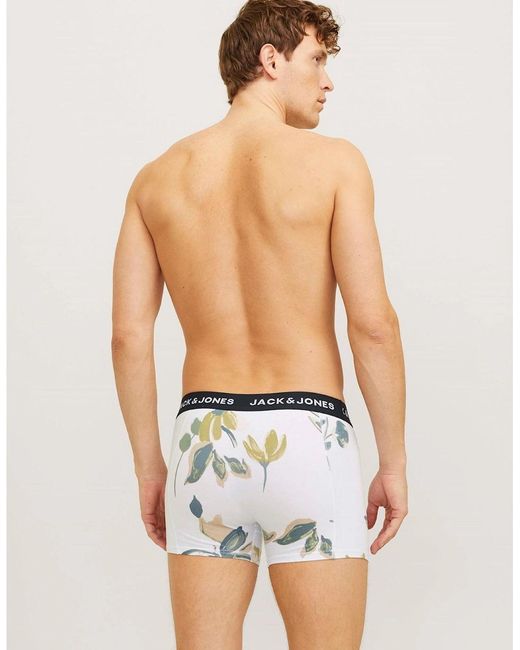 Jack & Jones Black Abstract Trunks for men