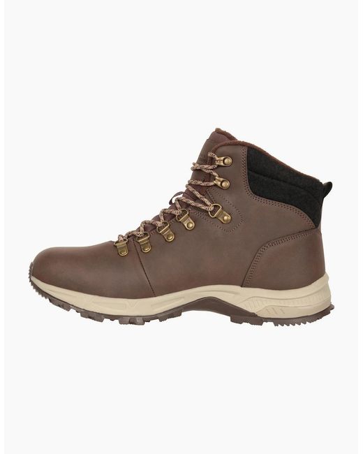 Mountain Warehouse Brown Conway Leather Waterproof Boots for men