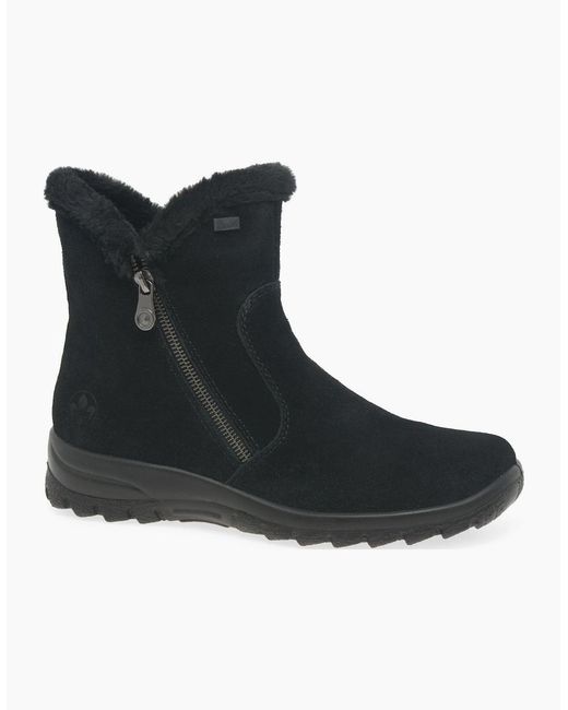 Rieker Black Everest Ankle Boots
