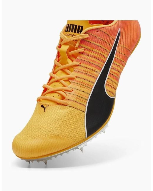 PUMA Orange Evospeed Brush 6 Track Running Spikes for men