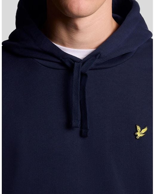 Lyle & Scott Blue Loopback Cotton Hoodie for men