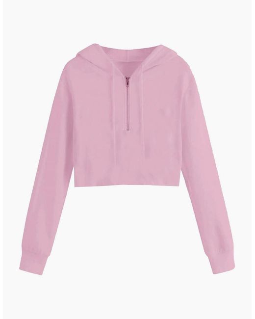 Miso Pink Cropped Hoodie