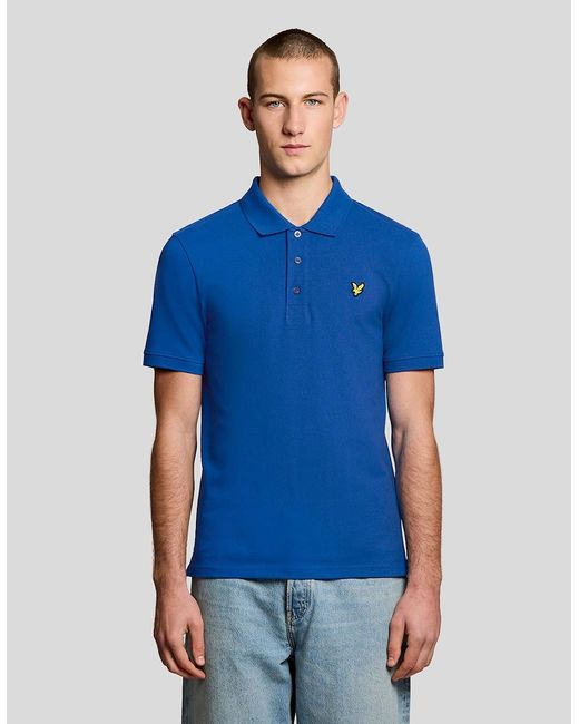 Lyle & Scott Blue Cotton Polo Shirt for men