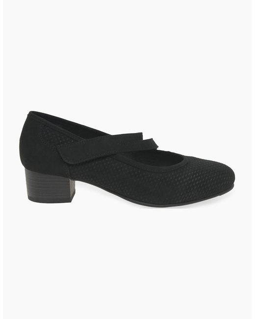 Softline Black Elizabeth Mary Jane Court Shoes