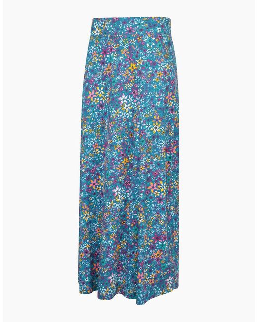 Mountain Warehouse Blue Ladies Shore Floral Jersey Maxi Skirt