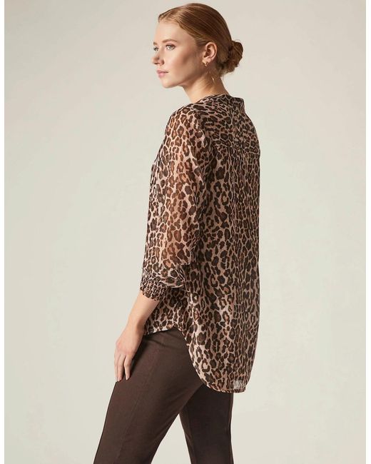 James Lakeland Natural Leopard Print Blouse