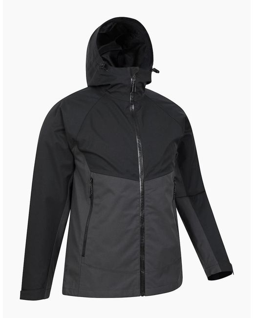 Mountain Warehouse Black Verge Extreme Waterproof Jacket for men