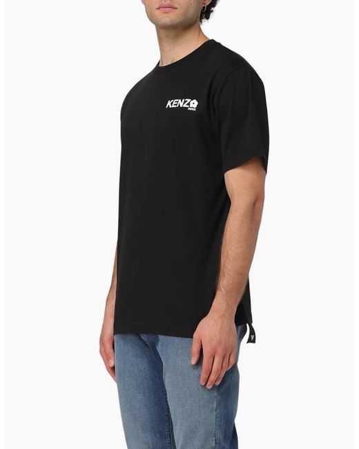 KENZO Black Boke Flower 2.0 T Shirts Crew Neck Short Sleeve Casual Cotton Tops for men