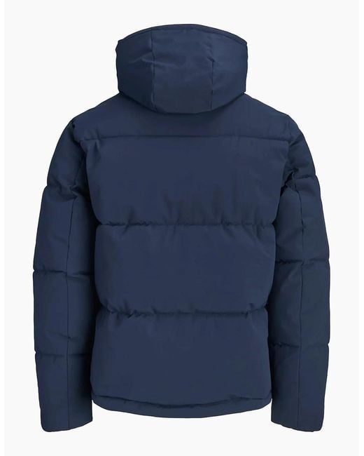 Jack & Jones Blue Puffer Jacket Sky Captain for men