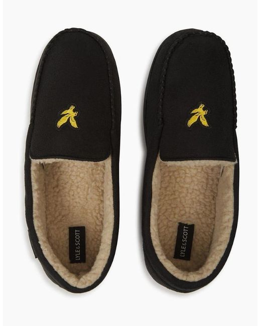 Lyle & Scott Black Slippers for men