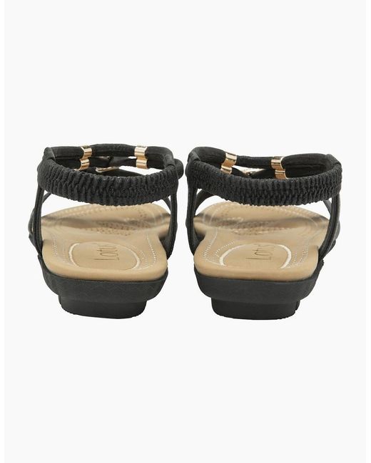 Lotus Black Daria Sandals