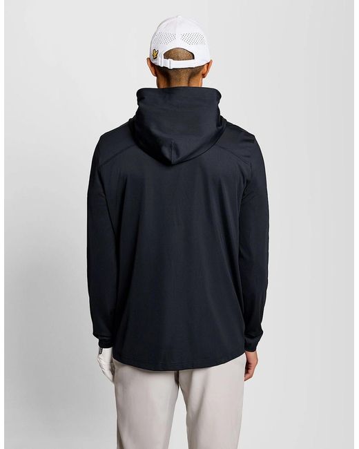 Lyle & Scott Blue Performance Hooded Midlayer for men